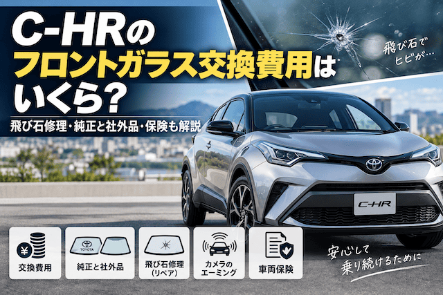 C-HRのフロントガラス交換費用は？純正・社外品の相場を徹底比較
